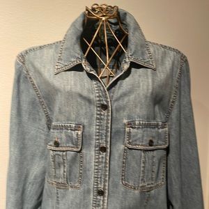 Ralph Lauren Denim/Jeans Dress Long Sleeves Size 12 Button Down